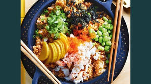 Spanner Crab Rice with Edamame and Tobiko - 