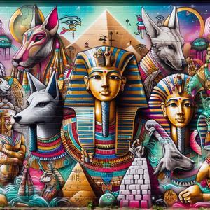 Graffiti painting of ancient Egypt - 