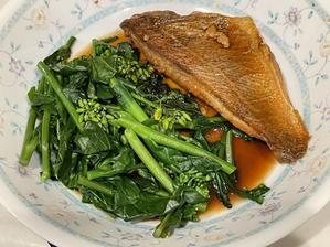 煮魚とのらぼう菜（残りものごはん） - よく飲むオバチャン☆本日のメニュー