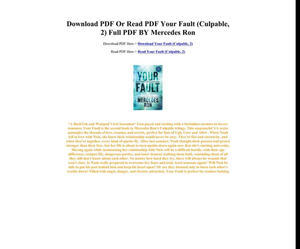 OBTAIN (PDF) Books Your Fault (Culpable, #2) (Author Mercedes Ron) - 