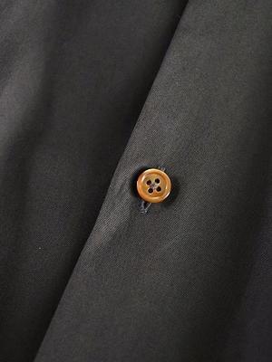 KIMURA　cardigan shirt with collar - finx cotton (エジプト綿) / 2401DBR - 