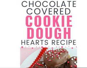 Chocolate Lined Chocolate Chip Cookie Dough Hearts Recipe - 