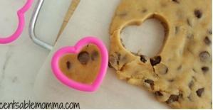 Chocolate Lined Chocolate Chip Cookie Dough Hearts Recipe - 