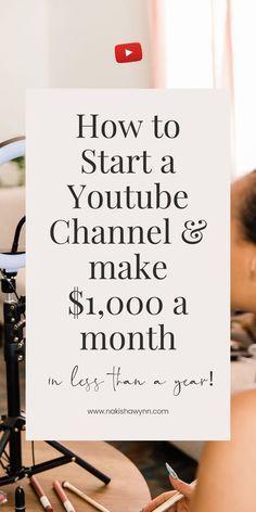 How to start a youtube channel - 