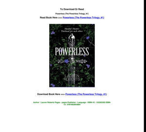 Download [PDF] Powerless (The Powerless Trilogy, #1) (Author Lauren  Roberts) - 