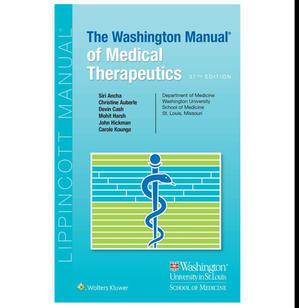 GET [PDF] Books The Washington Manual of Medical Therapeutics (Author Siri Ancha) - 