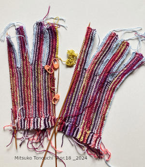 ガーター編み　　　　　Garter stitch - 糸始末な日々         Thread&Yarn Handing Days