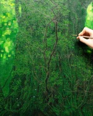 ひたすら屋久杉に着生する木々の枝葉を描いてます！ - YUKO TAKADA WORK blog