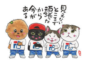 黒猫アポロちゃん　Be:First - まゆみのお絵描き絵手紙