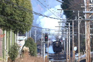 寒い季節の武州日野駅では良い白煙が期待できる　- 2023年・秩父鉄道 - - ねこの撮った汽車
