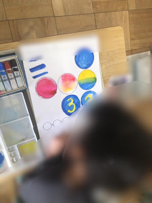 稲沢市の丸甲小学校3年生で絵画指導をおこないました。 - 