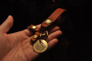 brass concho key ring - 
