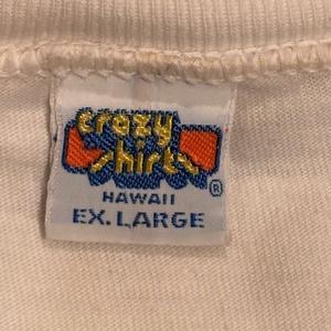 1980 " CRAZY SHIRTS -MADE IN U.S.A- " 100% cotton -RAINBOW motif- VINTAGE PRINT L/S Tee SHIRTS . - 