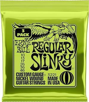 Ernie Ball Regular Slinky Nickel Wound Electric Guitar Strings 3 Pack - 10-46 Gauge - 