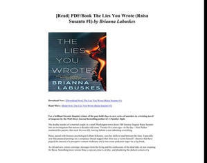 (Read) PDF Book The Lies You Wrote (Raisa Susanto #1) by Brianna Labuskes - 