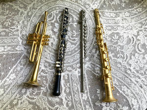ミニチュア管楽器4種 - スペイン・バルセロナ・アンティーク　gyu's shop