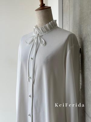 【オーダーメイド】ギャザーの衿のニットブラウス - KeiFerida