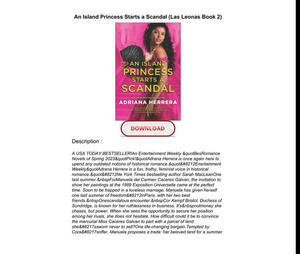 (Read) PDF Book An Island Princess Starts a Scandal (Las Leonas, #2) by Adriana  Herrera - 