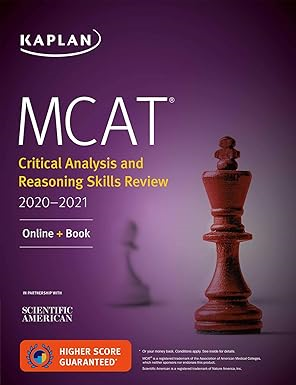 Pdf D.O.W.N.L.O.A.D READ MCAT Critical Analysis and Reasoning Skills Review 2020-2021: Online + - 
