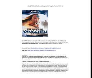 (Download pdf) The Dawn of Yangchen (The Yangchen Novels, #1) by F.C. Yee - 