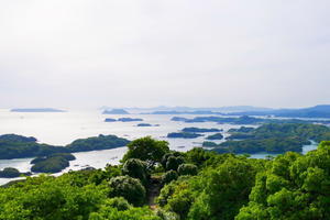 九十九島 を 石岳から見る - Photograph & My Super CUB110 【しゃしんとスクーター】