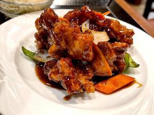 鶏肉の黒酢炒め定食@チャイハナ（定食） - 