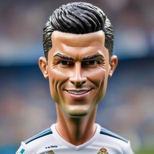 Caricature 3d Cristiano Ronaldo in Real Madrid Jersey - 