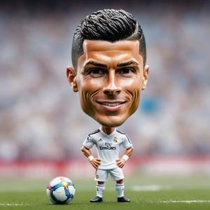 Caricature 3d Cristiano Ronaldo in Real Madrid Jersey - 