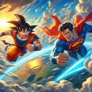 Son Goku races Superman - 