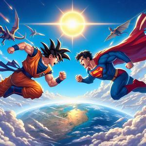 Son Goku races Superman - 