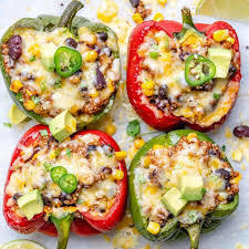 There are stuffed bell peppers (vegetarian or beef) - 
