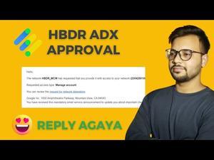 How to get HDBR adx Ma account approvel/ How to get free adx approvel/ free adx approvel  - 