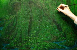 華やかで優しい色とりどりの森の緑。 - YUKO TAKADA WORK blog