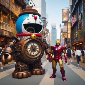 Doraemon Walk With Ironman - 