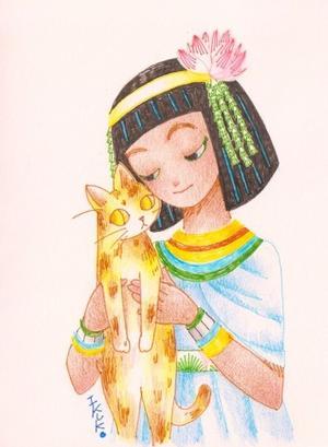 猫と女の子☆エジプト風 - 
