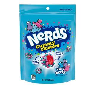 Nerds Gummy Clusters Candy, Very Berry, Resealable 8 Ounce Bag - 