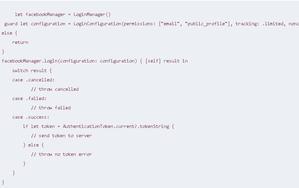 Facebook iOS SDK v17.0 エラー: 制限付きログインを使用していない場合は、Graph API を使用してすべての Graph API 呼び出しを処理する必要があります。 - 