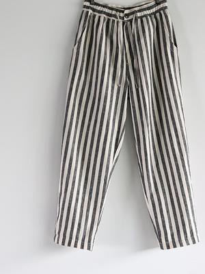 parages　Pantalon Nomad raye' / off-white - navy stripes - 『Bumpkins putting on airs』