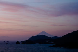 夕焼け富士 - 雲空海