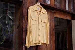 Vintage 1940-50s TruVal Rayon Gabardine Shirt / ヴィンテージ レーヨン ギャバ シャツ ロングポイント 古着 - biscco "Men's Blog"  ( 仙台 古着屋 biscco )