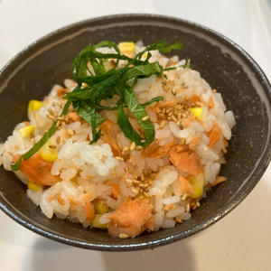 とうもろこしと塩鮭の炊き込みご飯 - Quilt Ｓｔｕｄｉｏ　JUN