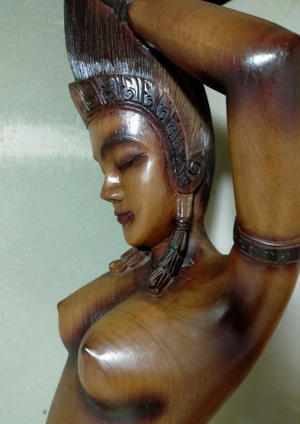 木彫女性立像 ① - かたくち鰯の写真日記２