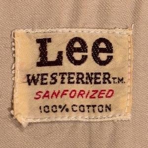 Early 1960s " Lee -WESTERNER- SANFORIZED " ALL cotton SATEEN VINTAGE L/S WESTERN SHIRTS ※GOODコンディション - 