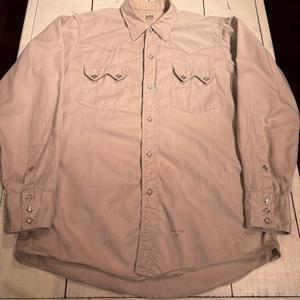Early 1960s " Lee -WESTERNER- SANFORIZED " ALL cotton SATEEN VINTAGE L/S WESTERN SHIRTS ※GOODコンディション - 