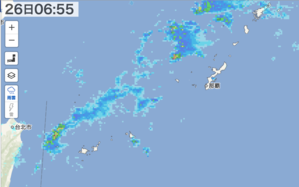 日曜日の朝、曇り。所々、時々、雨？ - 沖縄の風