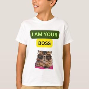 Funny Cat 'I Am Your Boss' Graphic Tee - 