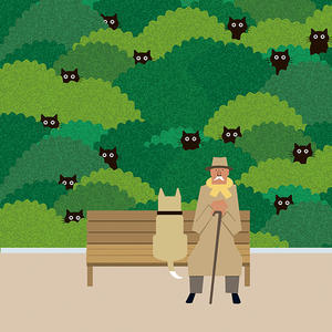 cats and dog - Yenpitsu Nemoto　 portfolio  　　ネモト円筆作品集
