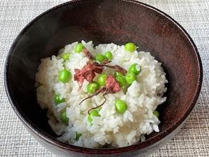 青豆ご飯＆豚フィレ肉の蒸し焼き＆ブロッコリーニ・牡蠣油ソース - やせっぽちソプラノのキッチン3