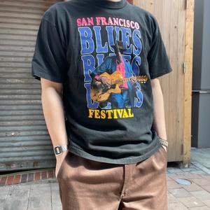 美品 90s USA製 SAN FRANCISCO BLUES FESTIVALプリント 半袖 Tシャツ 黒 L ・新品 USA製 モナリザ BLACK SCALE 半袖 Tシャツ 黒 XL - 
