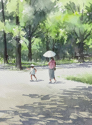 初夏の景色 - 赤坂孝史の水彩画　AKASAKA TAKASHI watercolor
